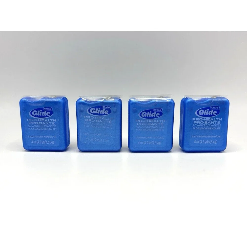 Oral-B GLIDE Pro-Health Advanced Fresh Mint Dental Floss 4m, 4.3yd - Lot of 4